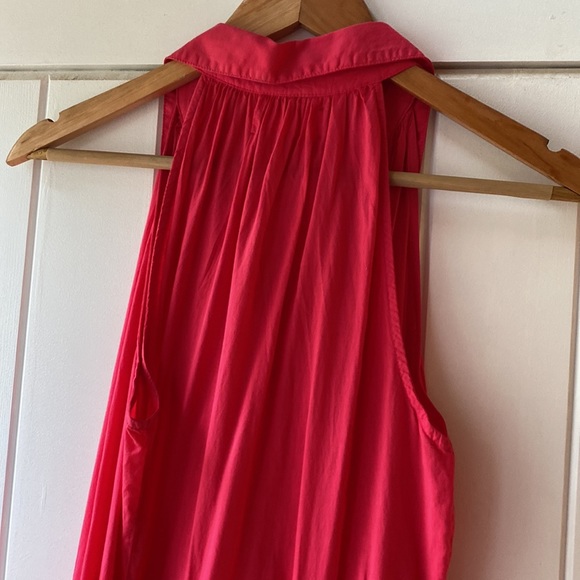 XIRENA Raspberry button down sleeveless collar dress - Picture 5 of 5